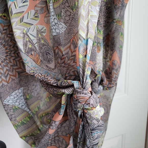 Umgee + Sheer Long Open Front Kimono sz XL/XXL - Picture 7 of 12